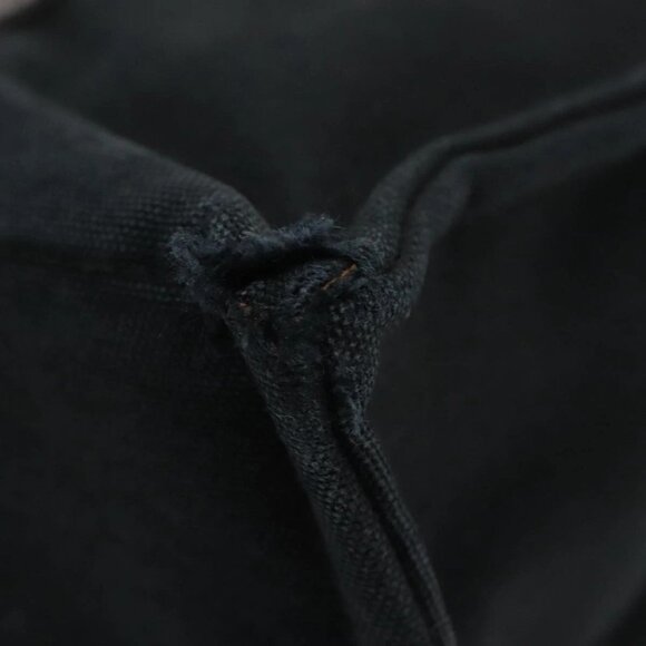 HERMES Fourre Tout PM Hand Bag Canvas Black Silver Auth ti2320 - Picture 4 of 16